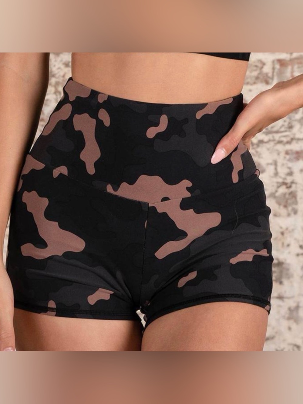 Ryderwear Women’s High-Waist Camo Performance Shorts